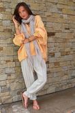 Mimi Pillow Cotton Batwing Blouse Tuscan Sun